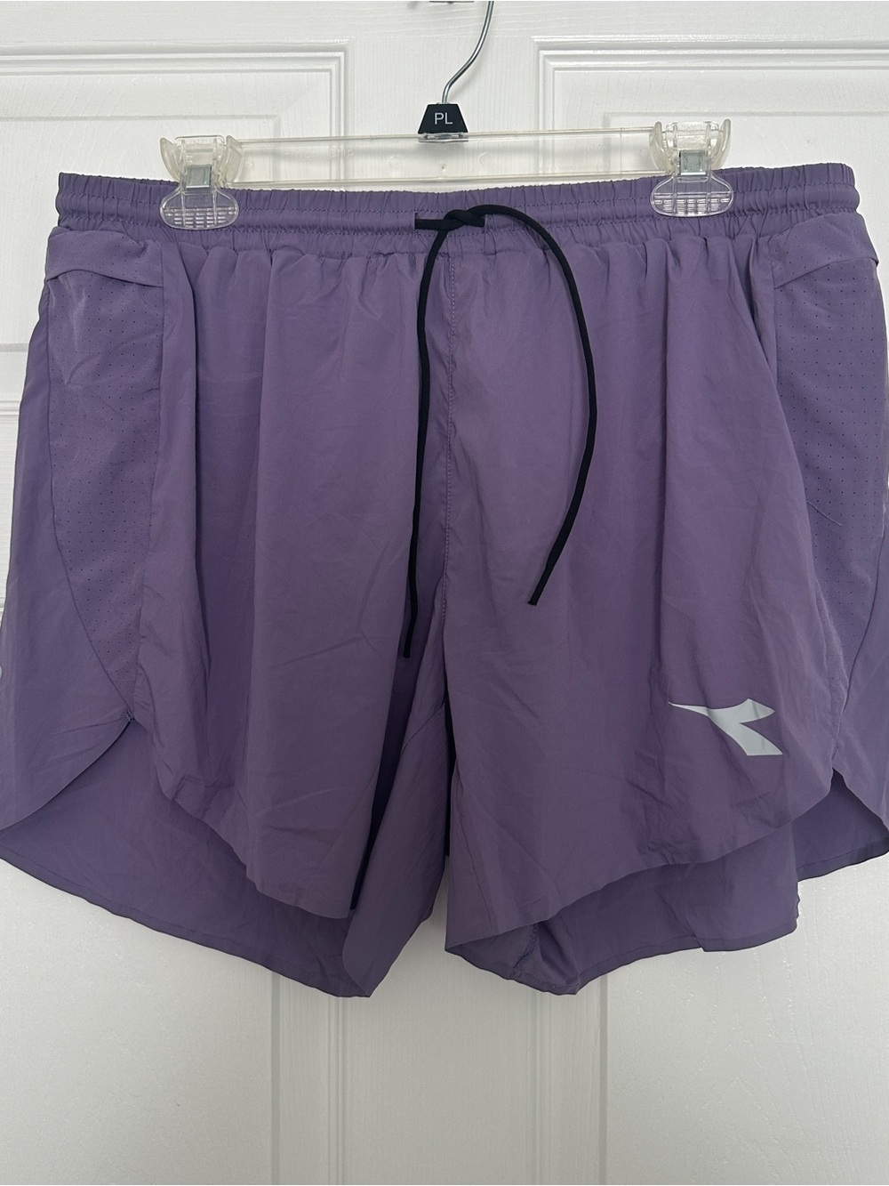 Diadora Lavender Men's Athletic Shorts with Black Drawstring
